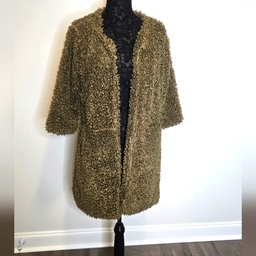 YULL Cardigan Sweater Sz S/M Olive Green EUC